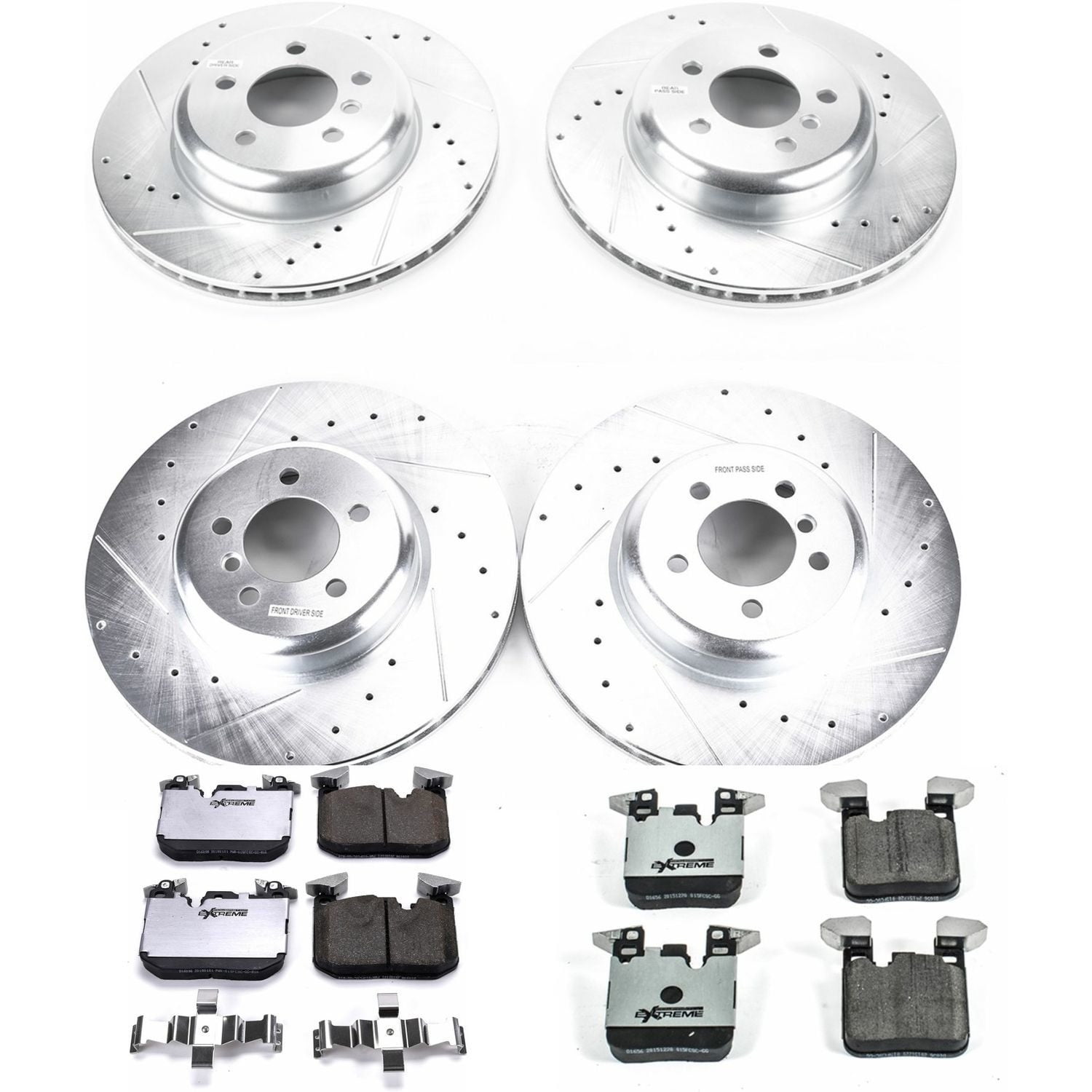 Power Stop Front and Rear Z26 Street Warrior Brake Pad and Rotor Kit K7436-26