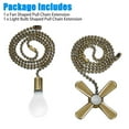thumbnail image 4 of EEEkit 12" Ceiling Fan Pull Chain with Fan and Light Bulb Shaped Pendants, 4 of 9
