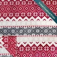 thumbnail image 3 of Couverture Jetée de Noël / Couverture en Molleton Rouge pour les Fêtes de Noël / Douce, Pelucheuse, Chaude pour l'Hiver, Jeté de Chalet, 50x60 (Flocons de Neige Rouges), 3 of 6