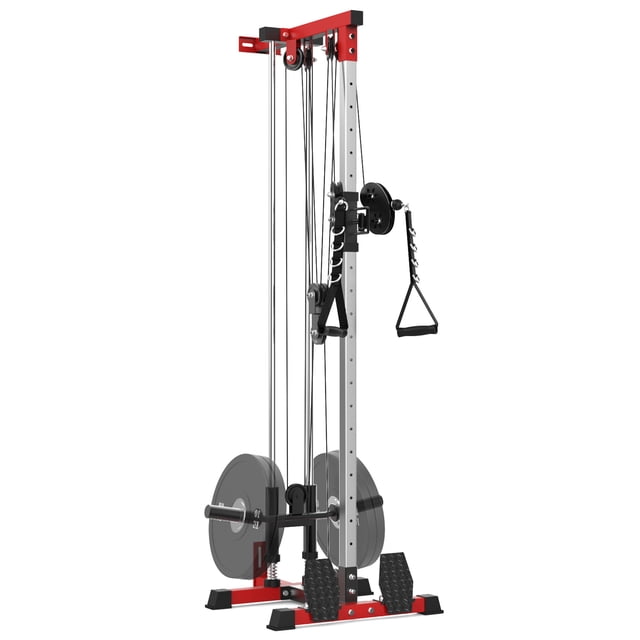 Estación de poleas de pared profesional para fuerza integral - Sistema de entrenamiento de entrenamiento de entrenamiento de entrenamiento de entrenamiento dual ajustable en 20 posiciones