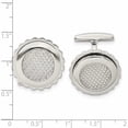 thumbnail image 3 of Stainless Steel Polished And Textured Round Cufflinks Made In China -Jewelry By Sweet Pea, 3 of 6