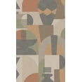 thumbnail image 1 of Khaki & Orange Middle Eastern Inspired Geometric Wallpaper R8416, 1 of 4