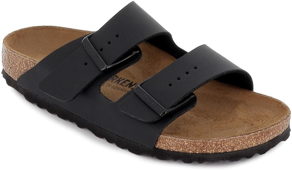 Birkenstock size 45 black suede Arizona slide slip on sandal double buckle Birkenstock Arizona Classic Two-strap Adjustable Buckle  main image 4