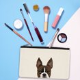 thumbnail image 4 of WIRESTER Set 2 of Canvas Cosmetic Bag, Makeup Bag, Cosmetic Pouch for Women - Animal Boston Terrier Brindle Dog & Boston Terrier Eyepatch Dog, 4 of 6