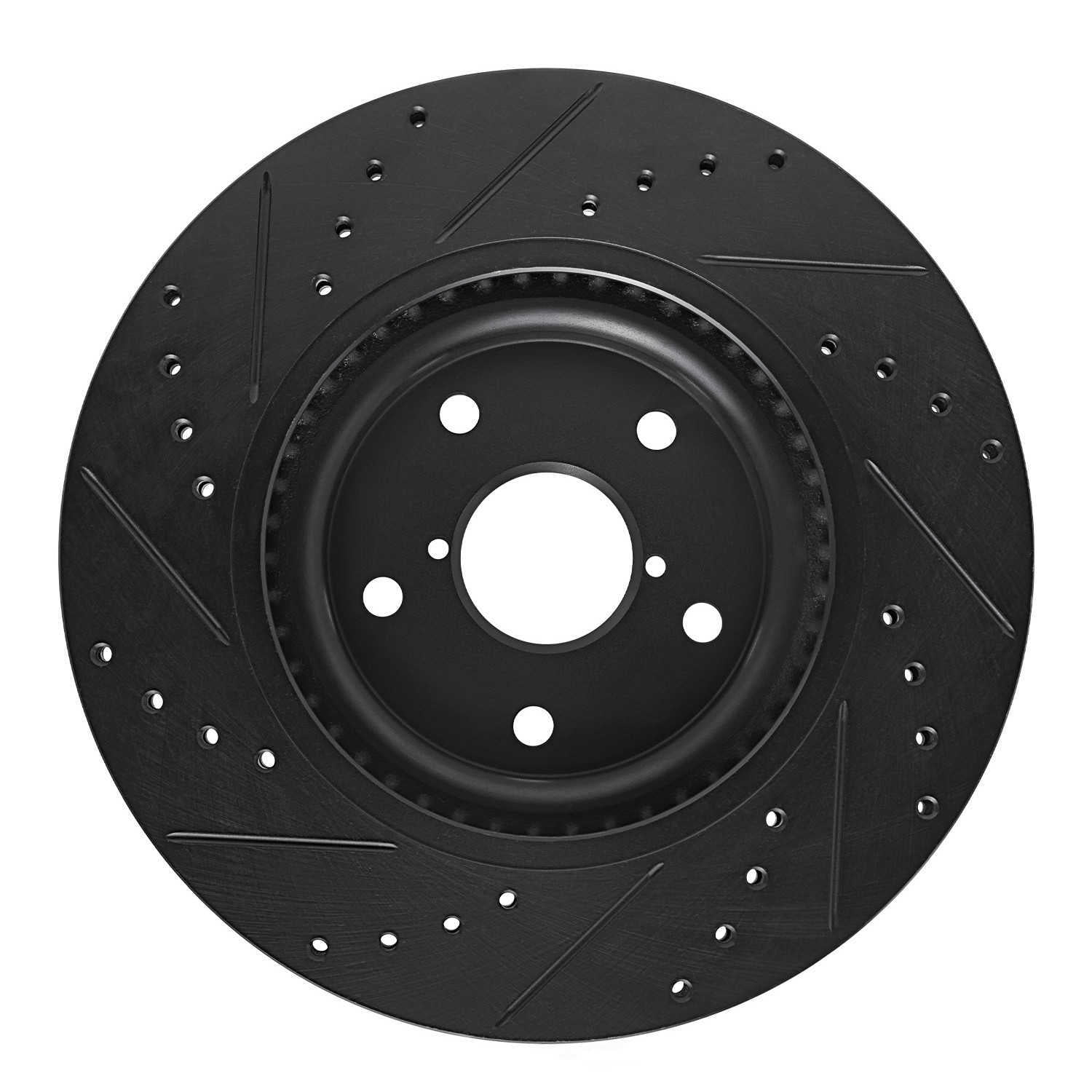 Dynamic Friction Company 633-13049R DFC Brake Rotor - Drilled And Slotted - Black