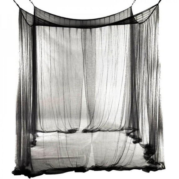Clearance! Elegant 4 Corner Post Bed Canopy, Dome Bed Netting Canopy Curtains Canopy for Single to King Size Beds, Home &Travel Use
