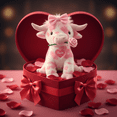 thumbnail image 4 of Pink Cow Plush ，Valentines Gifts for Her - Romantic Cow Plush Stuffed Animal, 4 of 8