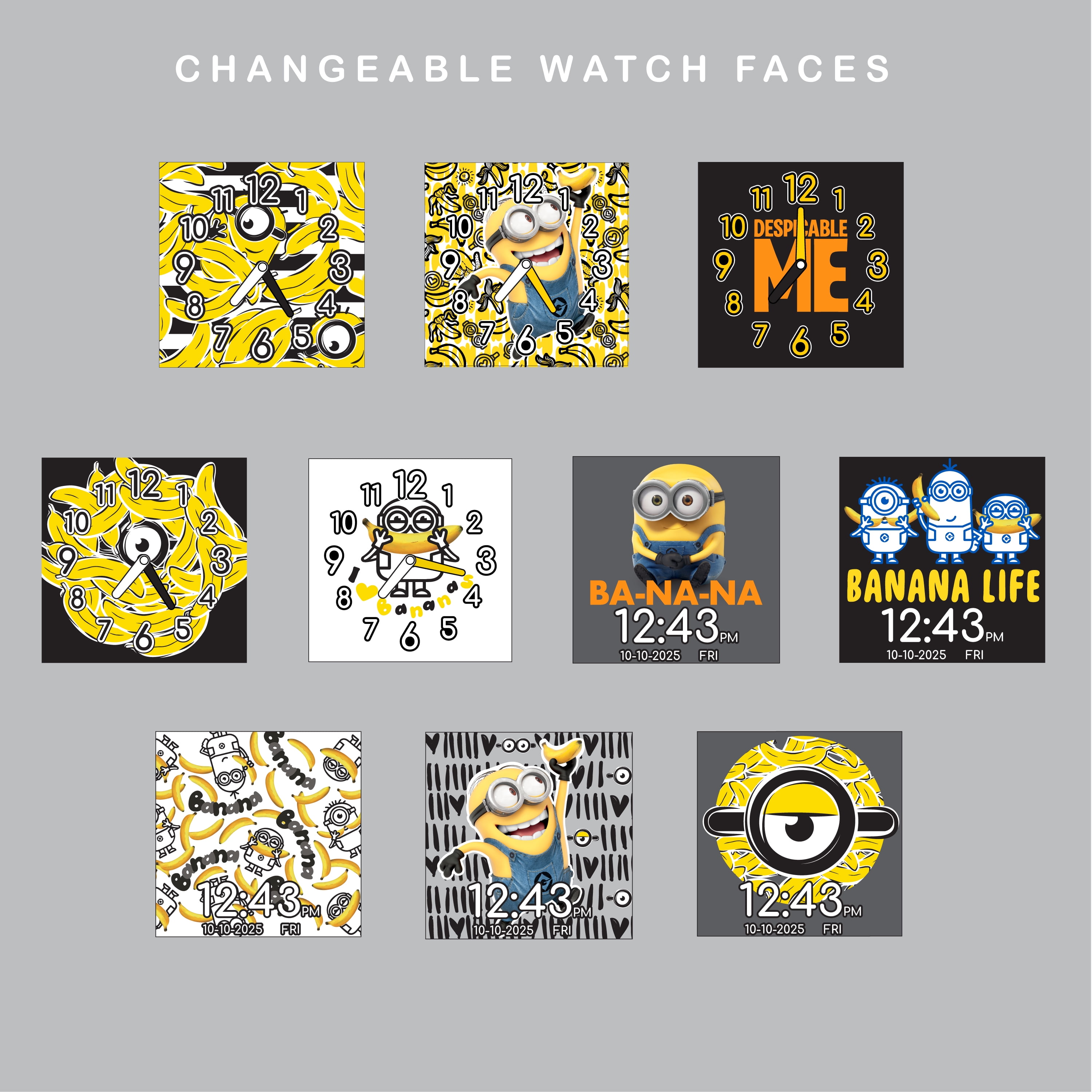 Illumination Minions Unisex Child Interactive Smart Watch with Silicone Strap 40mm (DMF4030WMC)