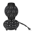 thumbnail image 1 of Mini máquina para hacer donuts, 1200 W, 7 agujeros, prensa eléctrica para donuts con revestimiento antiadherente para desayunos, postres, bocadillos, color negro, 1 of 15