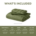 thumbnail image 4 of Regency Heights Cal King Duvet Cover Set, Soft Washed Pleated Duvet Cover Cal King, 3-Piece Bedding Set with Pillow Shams, Olive Green, 4 of 11