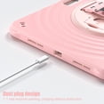 thumbnail image 5 of for iPad Air 11" 2025/2024 Case, Durable Protection Case with Rotate Stand, Portable Hand Strap & Shoulder Strap Pencil Holder, Case for iPad Pro 11" 2022/2021/2020/2018/iPad Air 5th/4th, Pink, 5 of 18