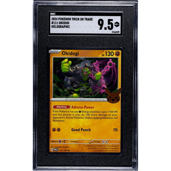 2024 Pokemon Trick or Trade Holographic Okidogi #111 SGC 9.5
