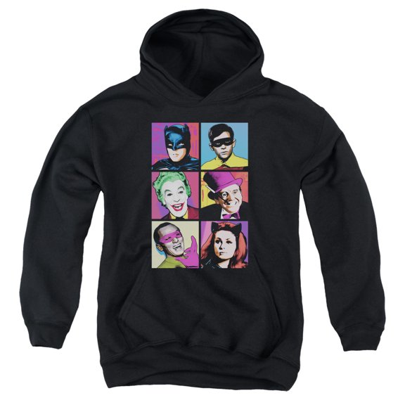 Batman Classic Tv - Pop Cast - Youth Hooded Sweatshirt - Small