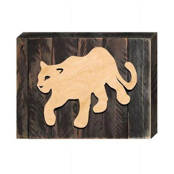 Designocracy 98235-18 Mountain Lion Art on Board Wall Decor