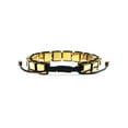 thumbnail image 4 of West Coast Jewelry Men's Gold Plated Hematite Cube Stone Bead Adjustable Bracelet (8mm), 4 of 6