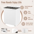 thumbnail image 6 of SUNCROWN Portable Washing Machine with Longer Hose, 28Lbs Compact Mini Washer and Dryer Combo,Twin Tub Washing Machine Laundry Compact Washer spinner Combo for Apartments RVs and Dorms(Grey), 6 of 10
