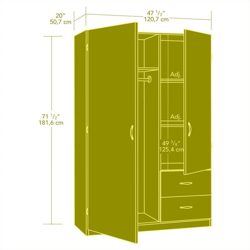 Sauder Beginnings Storage Cabinet Wardrobe Walmart Com Walmart Com