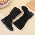 thumbnail image 6 of DxhmoneyHX Girls Knee High Faux Suede Boots 4-15 Years Pull On Tall Riding Boot Fashion Fall Winter Dress Boot with Low Heel, 6 of 7
