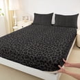 thumbnail image 5 of Meiyoeat Animal Cheetah Print Queen Sheets 4 Pieces, Minimalist Spot Pattern Queen Sheet Sets, Dark Gray, 5 of 6