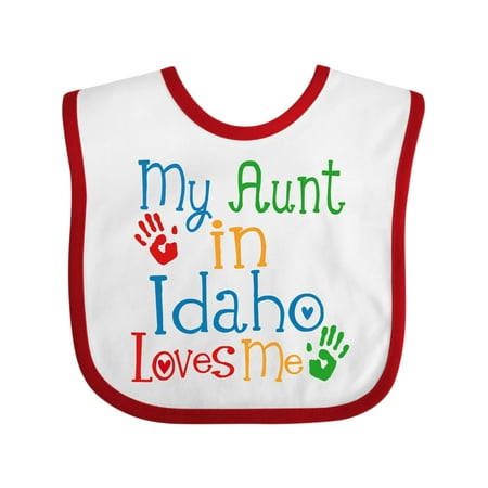 

Inktastic My Aunt in Idaho Loves Me Gift Baby Boy or Baby Girl Bib