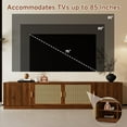 thumbnail image 5 of 78" TV Stand for TVs Up to 85", TV Console for Living Room, Media Console with Rattan Doors, Adjustable Shelf TV Stand for Bedroom, 5 of 6