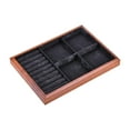 thumbnail image 1 of Organizador de bandeja de joyería de madera para femeninos con elegante exhibición de joyas de bandeja de almacenamiento para escaparate de la tienda Estilo C, 1 of 10