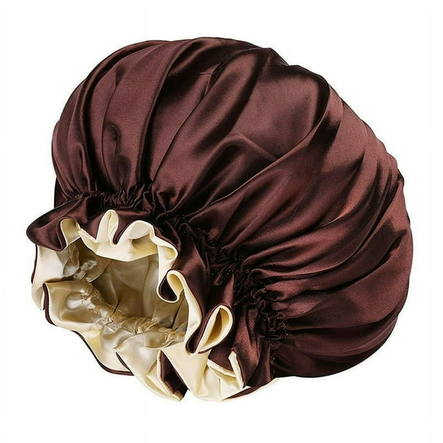 Reusable Adjustable Satin Silk Cap Night Night Cap Long Curly Natural Straight Hair Cap