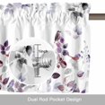 thumbnail image 6 of Purple Eucalyptus Leaves Valance Curtain for Windows Watercolors Grey Plants Birds Farm Rod Pocket Curtain Valances Short Window Treatments Panels for Kitchen Bathroom Laundry Basement 56 x 16 Inch, 6 of 9