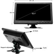Podofo 10.1” HD Monitor for Mini TV & Car Video Player & Computer Display TFT LCD Color Screen Built in Speaker