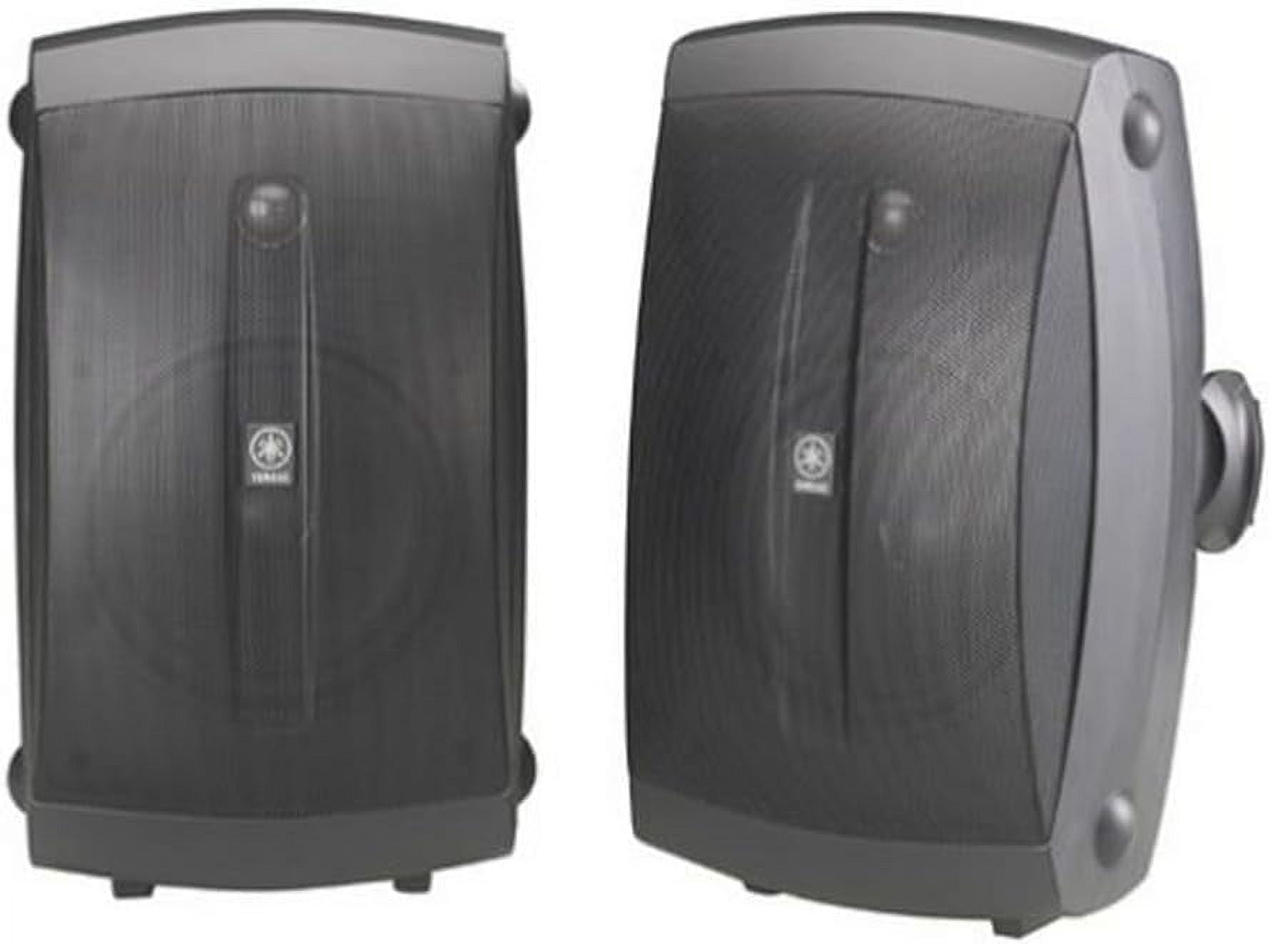 Yamaha NS-AW350 6.5" 130 Watts Bookshelf, Indoor/Outdoor Speakers with 1" PEI Dome Tweeter, Black, Pair