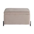 thumbnail image 5 of Studio Living Kingston Modern Large Storage Ottoman, Taupe Velvet Fabric, 5 of 17