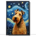 thumbnail image 2 of Thuan Airedale Terrier Dog Art Van Gogh-Inspired - Contemporary Abstract Modern Dog Wall Decor - Dog Painting Canvas Canvas Print 11x17 inches Unframed, 2 of 6