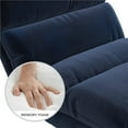 DHP Beverly Wave Adjustable Memory Foam Lounge Chair, Blue Microfiber