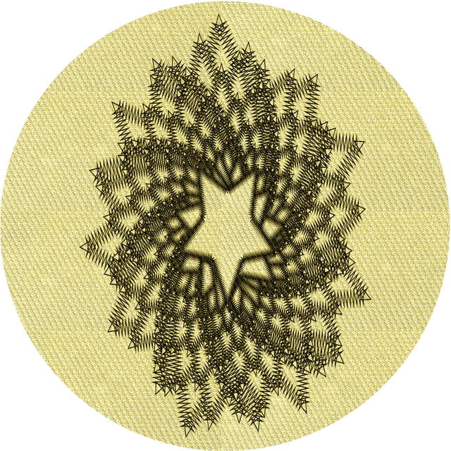 Ahgly Company Tapis d'Intérieur Lavable en Machine Carré Jaune Moutarde, 3 Pieds Carré
