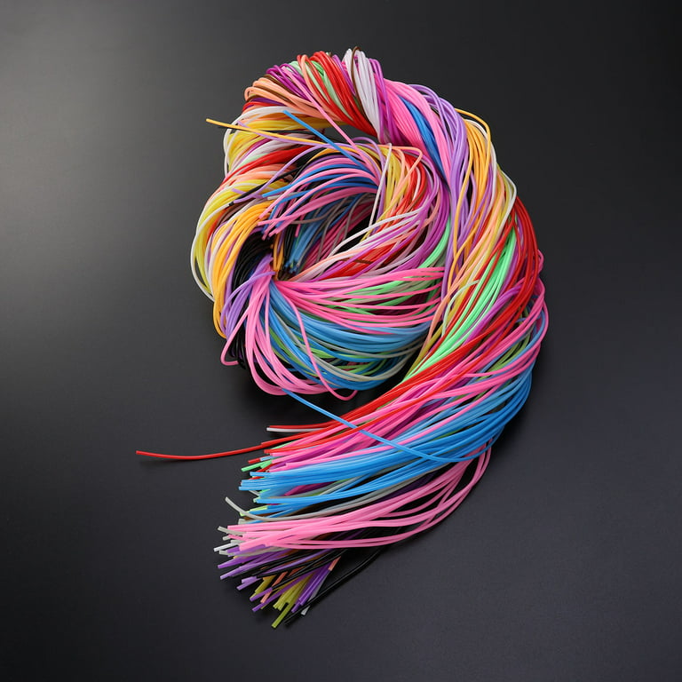 200pcs 20 Colors Weaving Strings PVC Lacing String Craft String Multi-Color DIY Craft Cord Jewelry Making Rope, adult Unisex, Size: One Size
