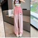 thumbnail image 3 of Sanrio Nueva ropa original Kawaii para mujer, pantalones Y2K, pantalones vaqueros con degradado rosa de Hello Kitty, pantalones deportivos para mujer, pantalones Kpop para mujer, 3 of 5
