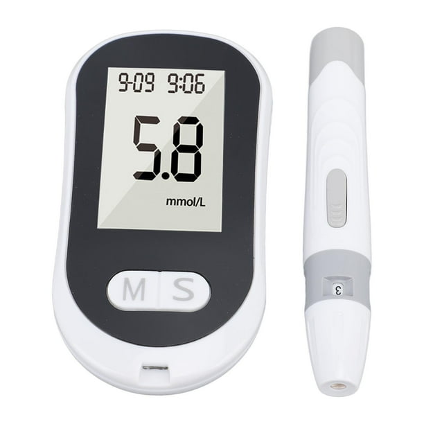 Medidor de glucosa en sangre kit de prueba de diabetes Pantalla LCD Pequeña muestra de sangre Codificación Suministros para diabéticos gratuitos para exteriores para mujeres ANGGREK Otros