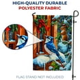 thumbnail image 3 of America Forever Winter Blue Jay Squirrel Double Sided Garden Flag 12.5 x 18 inch Holiday Window Bird Wildlife Outdoor Seasonal Decorative Yard Banner, 3 of 4
