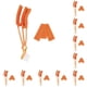 thumbnail image 1 of Cepillo plumero Injueey Limpieza de ventanas Microfibra Naranja 10Conjunto, 1 of 6