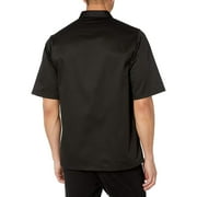 Chef Code Basic Short Sleeve Chef Coat with Pearl Buttons, Black, XS