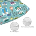 thumbnail image 3 of Pofeuu World Travel1 Print Polyester Microfiber Plush Pillowcases, Super Soft and Cozy Pillow Case Covers with Envelop Closure（Pillow core not included）-14"x20", 3 of 6