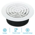 thumbnail image 3 of Unique Bargains Évent Rond de 6 Pouces 2 Pcs Diffuseur de Plafond Réglable Couverture de Gril ABS Persienne Évent avec Écran Type Rotatif, 3 of 5