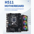 thumbnail image 3 of Placa Base Para Juegos, Interfaz Multimedia HD Memoria De 64 GB LGA 1200 Placa Base DDR4 H511 ATX De 2 Canales Puertos M.2 NVME Para Trabajar, 3 of 7