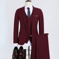 thumbnail image 1 of Traje de 3 piezas para hombre, Blazer, chaleco y pantalones, traje Formal ajustado, informal, ideal para negocios, banquete, trabajo, estilo británico, noche, 1 of 5