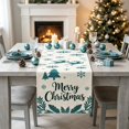 thumbnail image 6 of Hvmvliv 12x71 Inch Christmas Linen Table Banner with Festive Holiday Patterns for Dining Table Home Party Table Runners Decoration Multicolor, 6 of 6