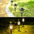 thumbnail image 5 of Solpex Solar Path Lights Outdoor, Glass and Bronze Finished, 2 Bright LEDs per Light, Waterproof Automatic Solar Lights Outdoor for Patio, Yard, Lawn, Garden and Landscape-Warm White (6 Pack), 5 of 5