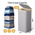 thumbnail image 2 of Cesto de ropa sucia Foluck, impermeable, plegable, con tapa, 100 litros, 2 of 6