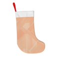 thumbnail image 3 of Flannel Christmas Stocking 17.7×11×7in Soft And Light Touch Good Socks Splicing Design Can Be Used For Hanging Lightsalmon Geometric Lines_4, 3 of 8