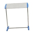 thumbnail image 3 of Tendedero de ropa, soporte para secar ropa, percha portátil resistente de acero inoxidable, perchero para dormitorios. Azul, 3 of 8
