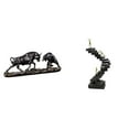 thumbnail image 1 of Estatua de escritorio,Figura decorativa de pelea de toros y osos,Colecciones de esculturas de toros,artesanía de resina,decoración,Estatua de escalera,Estatua de escalera con libros de, 1 of 8